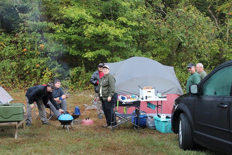 people in tents